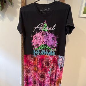 Upcycled dress, Def Leppard